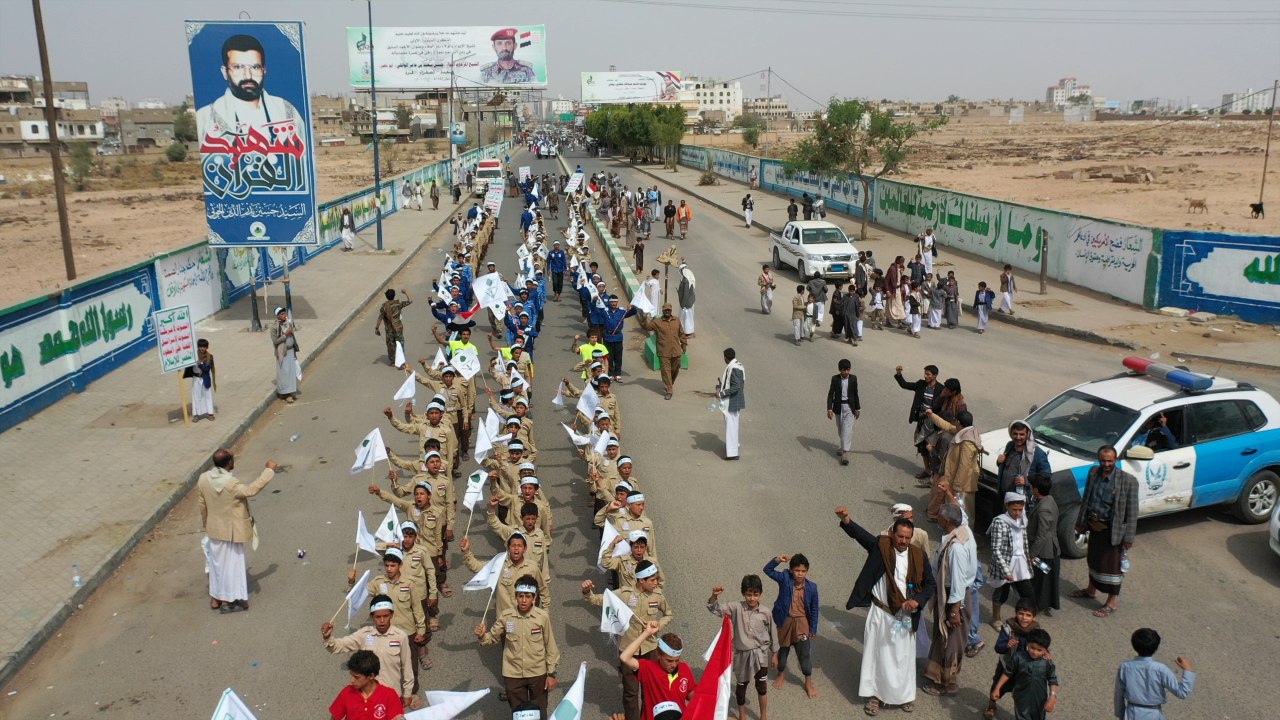 عرض كشفي لطلاب الدورات الصيفية المغلقة بصعدة