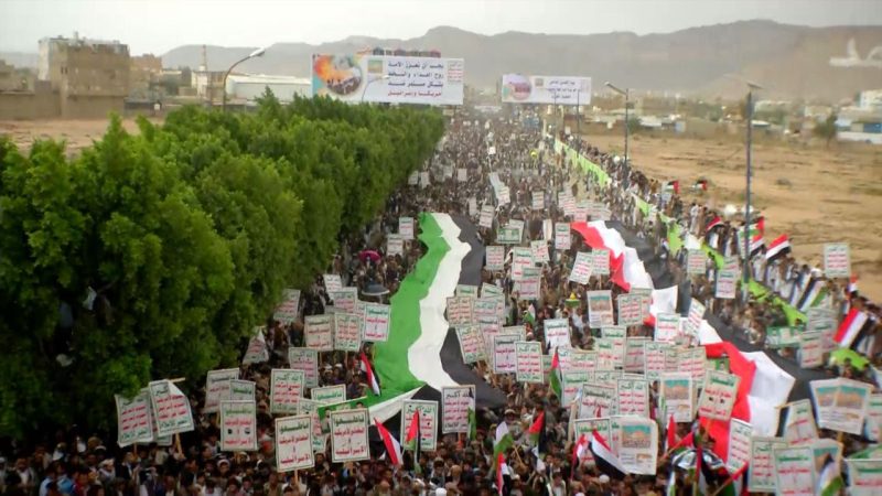 مسيرة جماهيرية حاشدة بصعدة إحياءً ليوم القدس العالمي